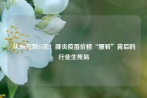 从200元到25元！肺炎疫苗价格“腰斩”背后的行业生死局