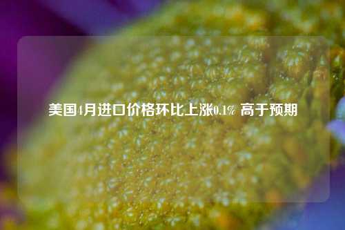 美国4月进口价格环比上涨0.1% 高于预期 第1张 美国4月进口价格环比上涨0.1% 高于预期 第1张