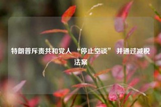特朗普斥责共和党人 “停止空谈” 并通过减税法案