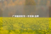 广州服装批发一手货源 品牌
