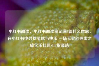 小红书阅读，小红书阅读笔记满8篇什么意思，在小红书中寻找灵感与快乐 一场无尽的探索之旅亿乐社区SUP货源站