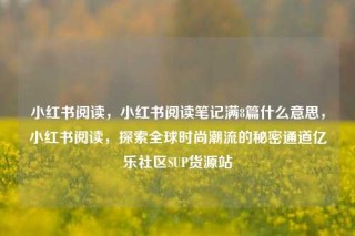 小红书阅读，小红书阅读笔记满8篇什么意思，小红书阅读，探索全球时尚潮流的秘密通道亿乐社区SUP货源站