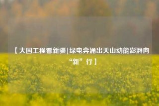 【大国工程看新疆|绿电奔涌出天山动能澎湃向“新”行】