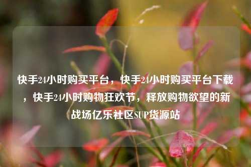 快手24小时购买平台	，快手24小时购买平台下载，快手24小时购物狂欢节，释放购物欲望的新战场亿乐社区SUP货源站  第1张