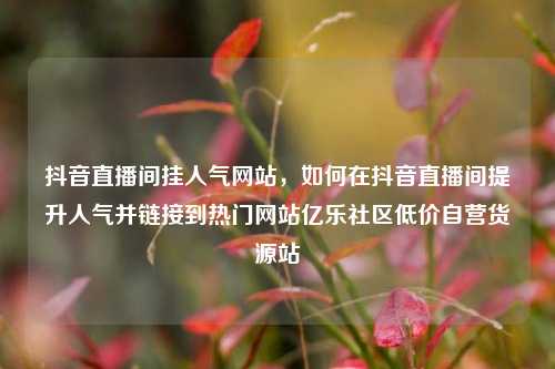 抖音直播间挂人气网站，如何在抖音直播间提升人气并链接到热门网站亿乐社区低价自营货源站  第1张