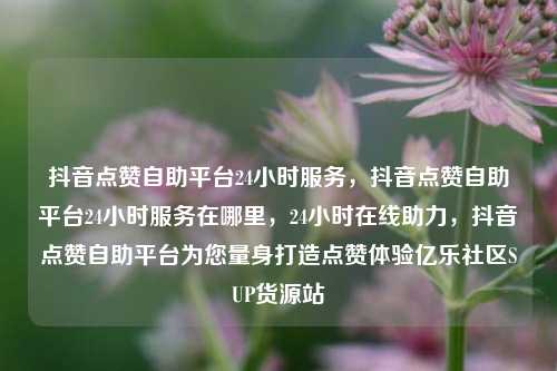 抖音点赞自助平台24小时服务，抖音点赞自助平台24小时服务在哪里，24小时在线助力，抖音点赞自助平台为您量身打造点赞体验亿乐社区SUP货源站  第1张