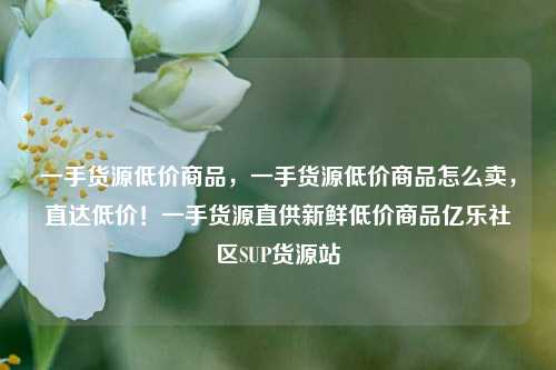 一手货源低价商品，一手货源低价商品怎么卖，直达低价！一手货源直供新鲜低价商品亿乐社区SUP货源站  第1张