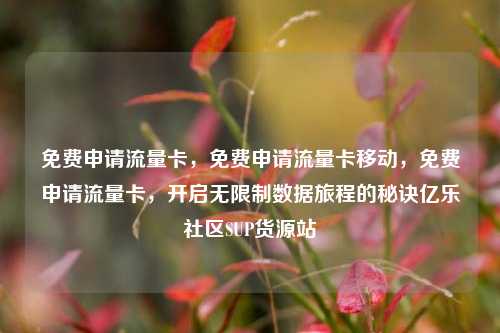 免费申请流量卡，免费申请流量卡移动	，免费申请流量卡，开启无限制数据旅程的秘诀亿乐社区SUP货源站  第1张
